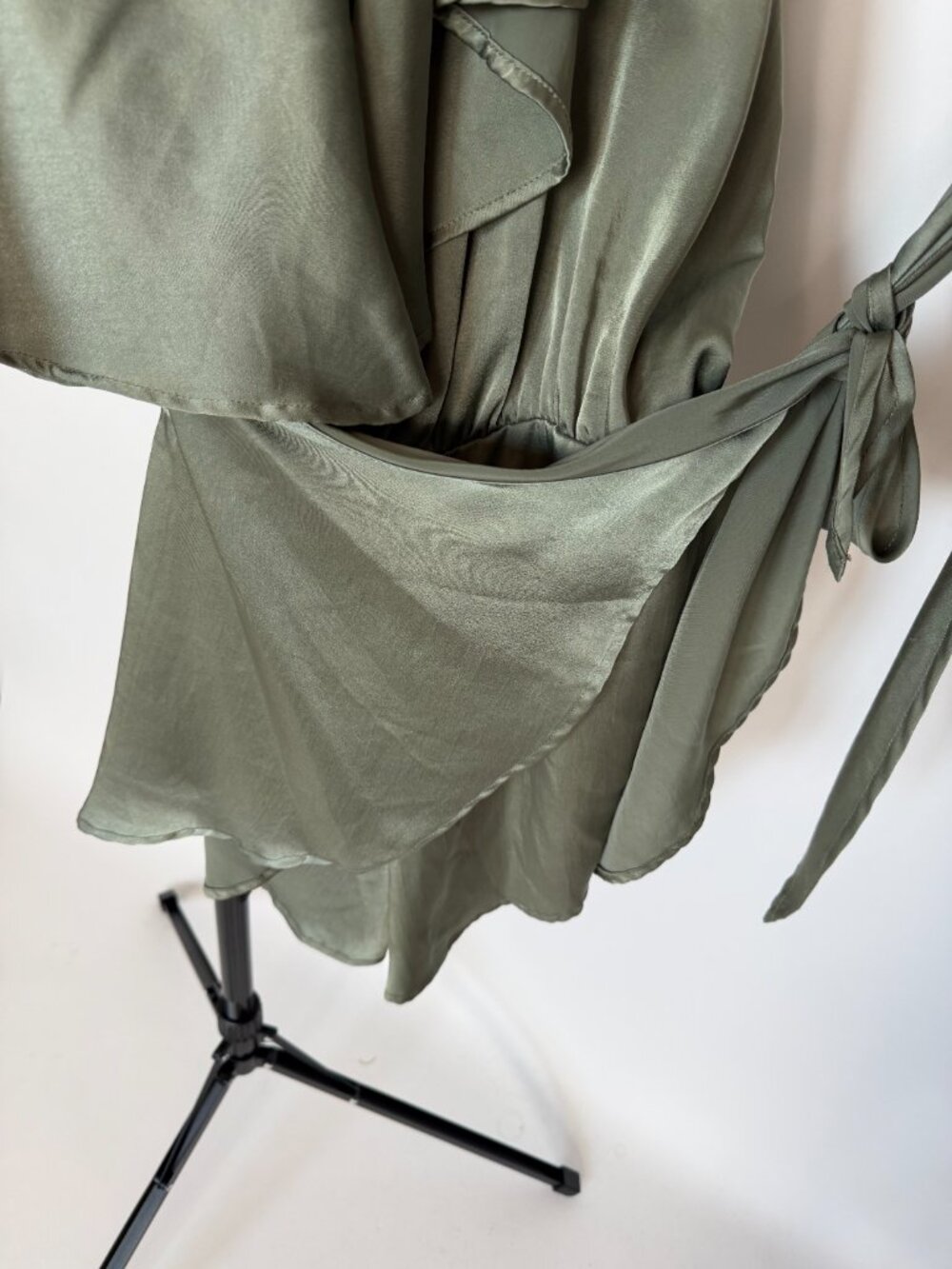 Olive Green Ruffle Romper - Picture 6 of 7